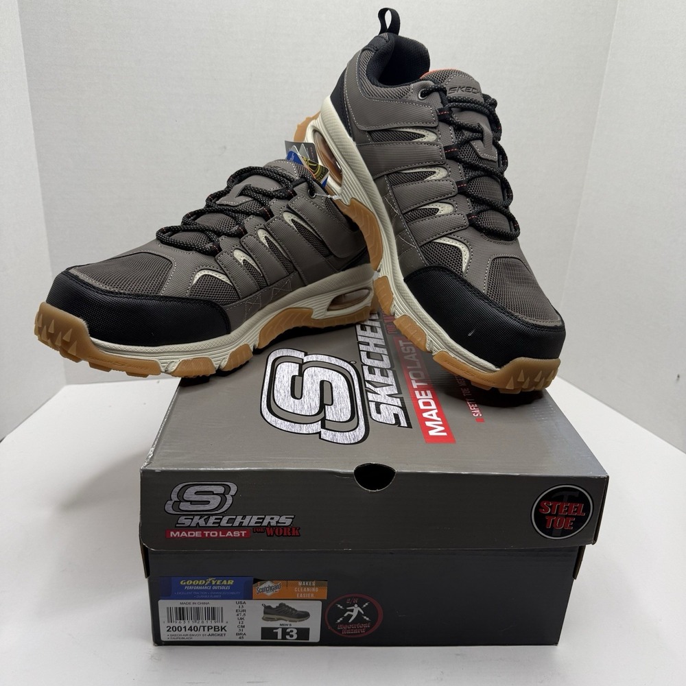 Skechers Work Men’s 13 Skech-Air Envoy ST Arcket Steel Toe Goodyear Shoes NIB